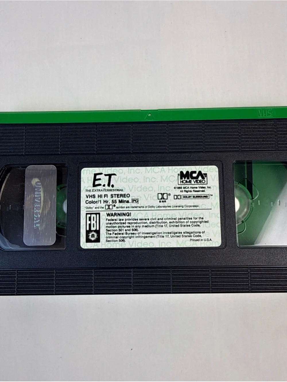 E.T. The Extra-Terrestrial VHS